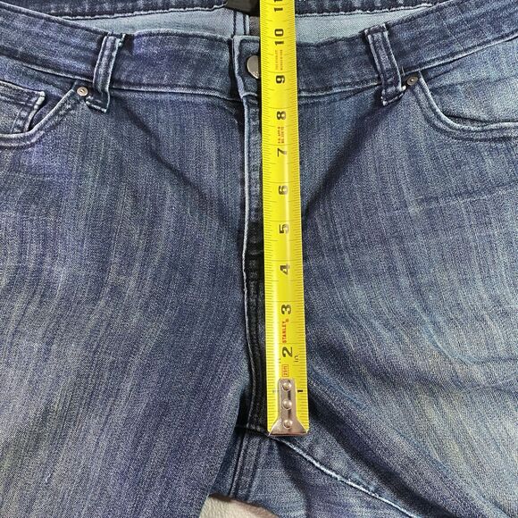 GAP Jeans Real Straight Fit Classic Denim Mid Rise Dark Denim Womens 16 33 Blue - Picture 5 of 9